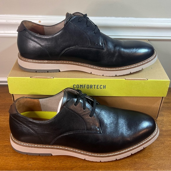 Florsheim Vibe Men’s Plain Toe Black Leather Oxford Size 12 Wide main image 7